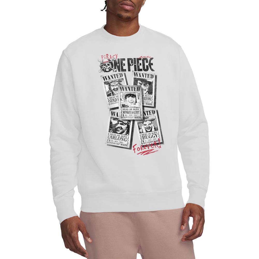 White - Lifestyle - One Piece Unisex Adult Wanted Poster Sweatshirt