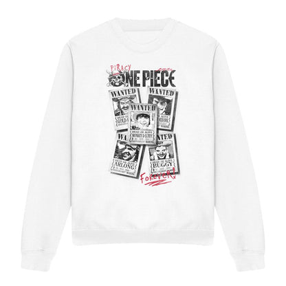 White - Front - One Piece Unisex Adult Wanted Poster Sweatshirt