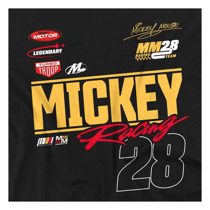 Black - Side - Disney Unisex Adult Racing 28 Mickey Mouse Long-Sleeved T-Shirt