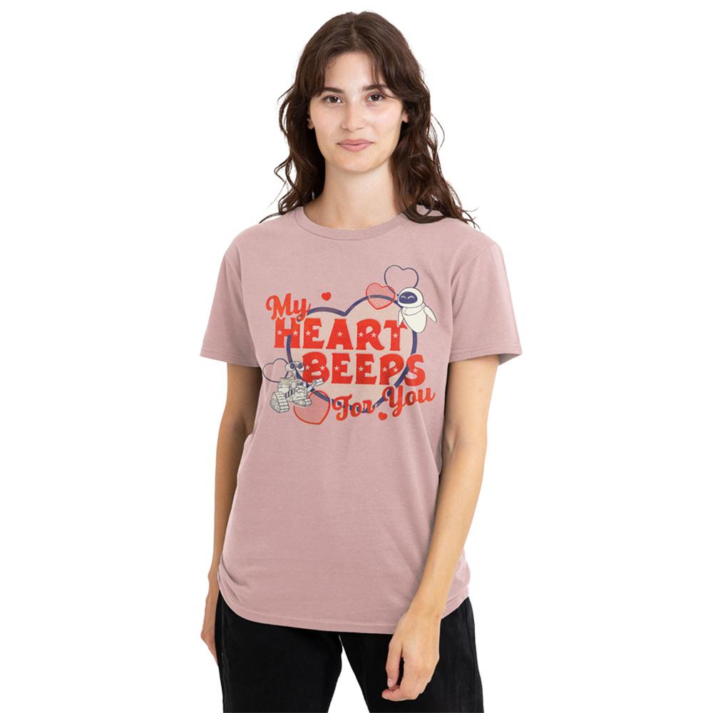 Pink - Lifestyle - Wall-E Womens-Ladies My Heart Beeps T-Shirt