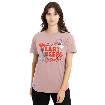 Pink - Lifestyle - Wall-E Womens-Ladies My Heart Beeps T-Shirt
