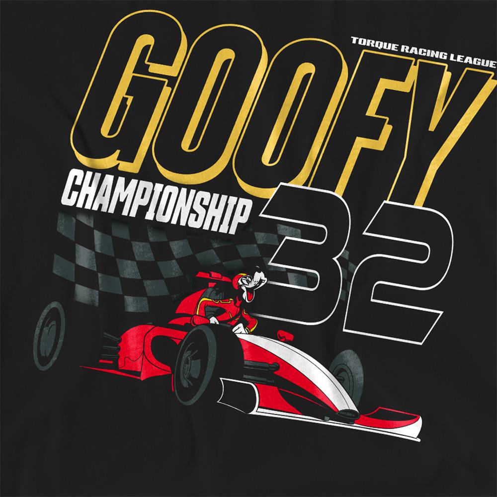 Black - Side - Disney Womens-Ladies Monaco Goofy Racing T-Shirt