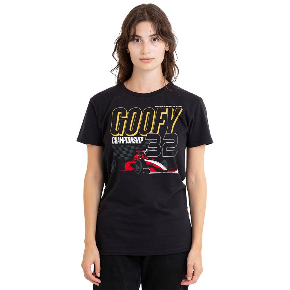 Black - Lifestyle - Disney Womens-Ladies Monaco Goofy Racing T-Shirt