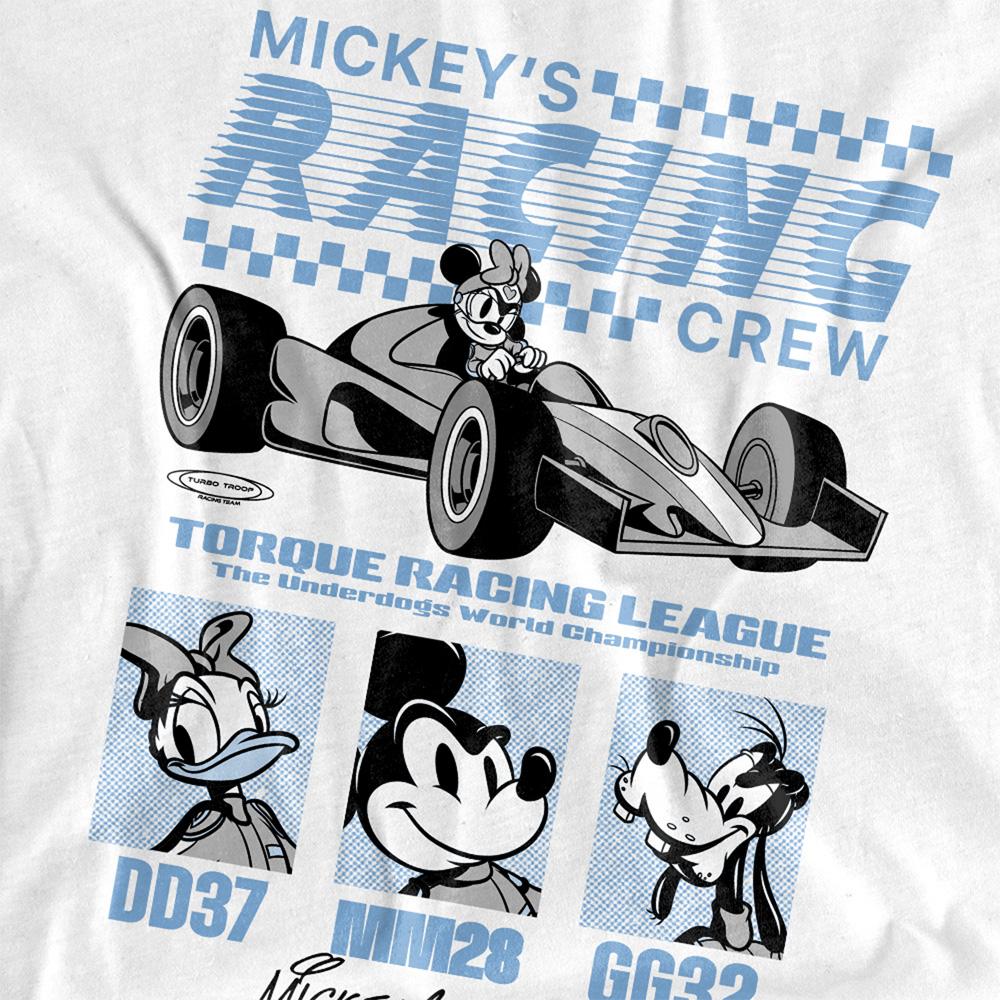 White - Side - Disney Womens-Ladies Torque Racing League T-Shirt