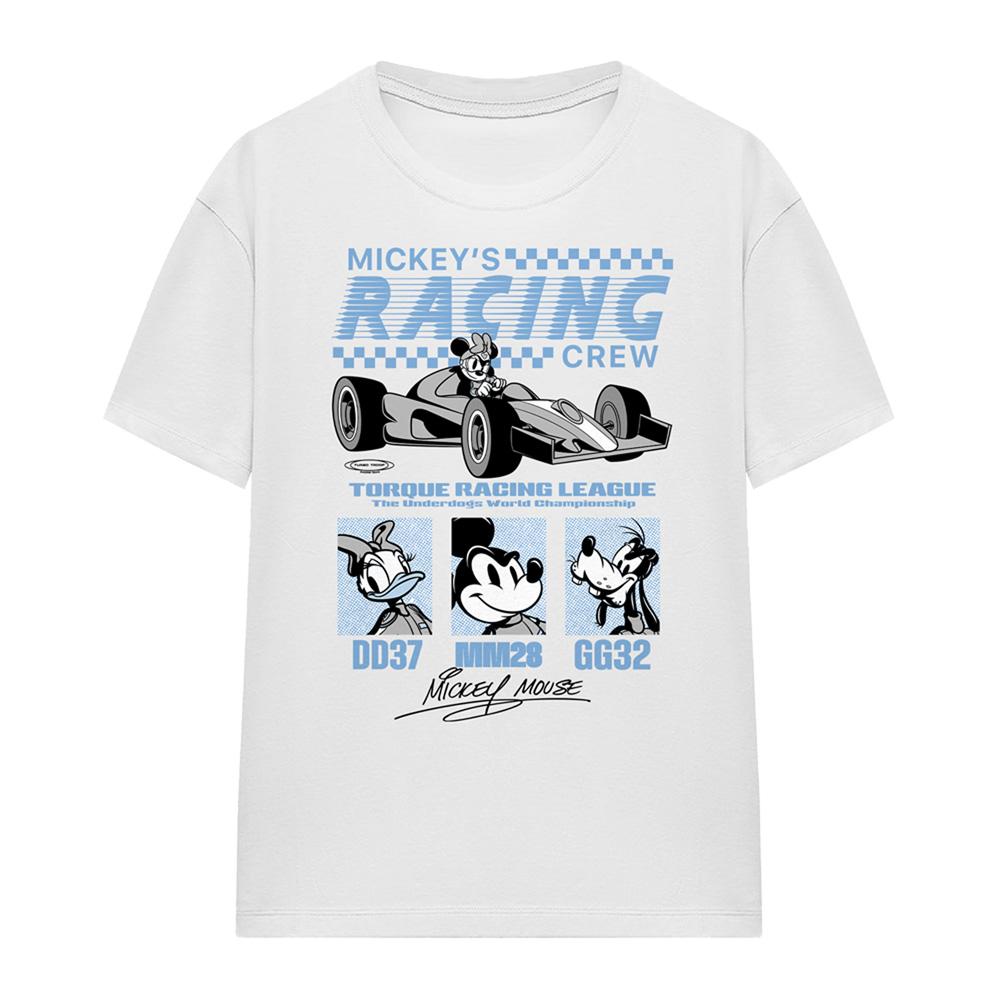 White - Front - Disney Womens-Ladies Torque Racing League T-Shirt