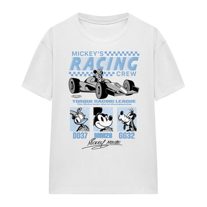 White - Front - Disney Womens-Ladies Torque Racing League T-Shirt