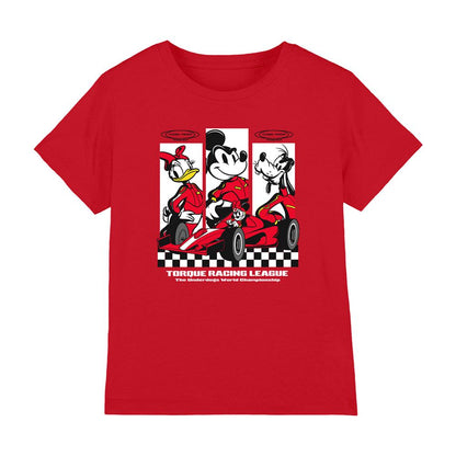Red - Front - Disney Childrens-Kids Race League Mickey Mouse & Friends T-Shirt