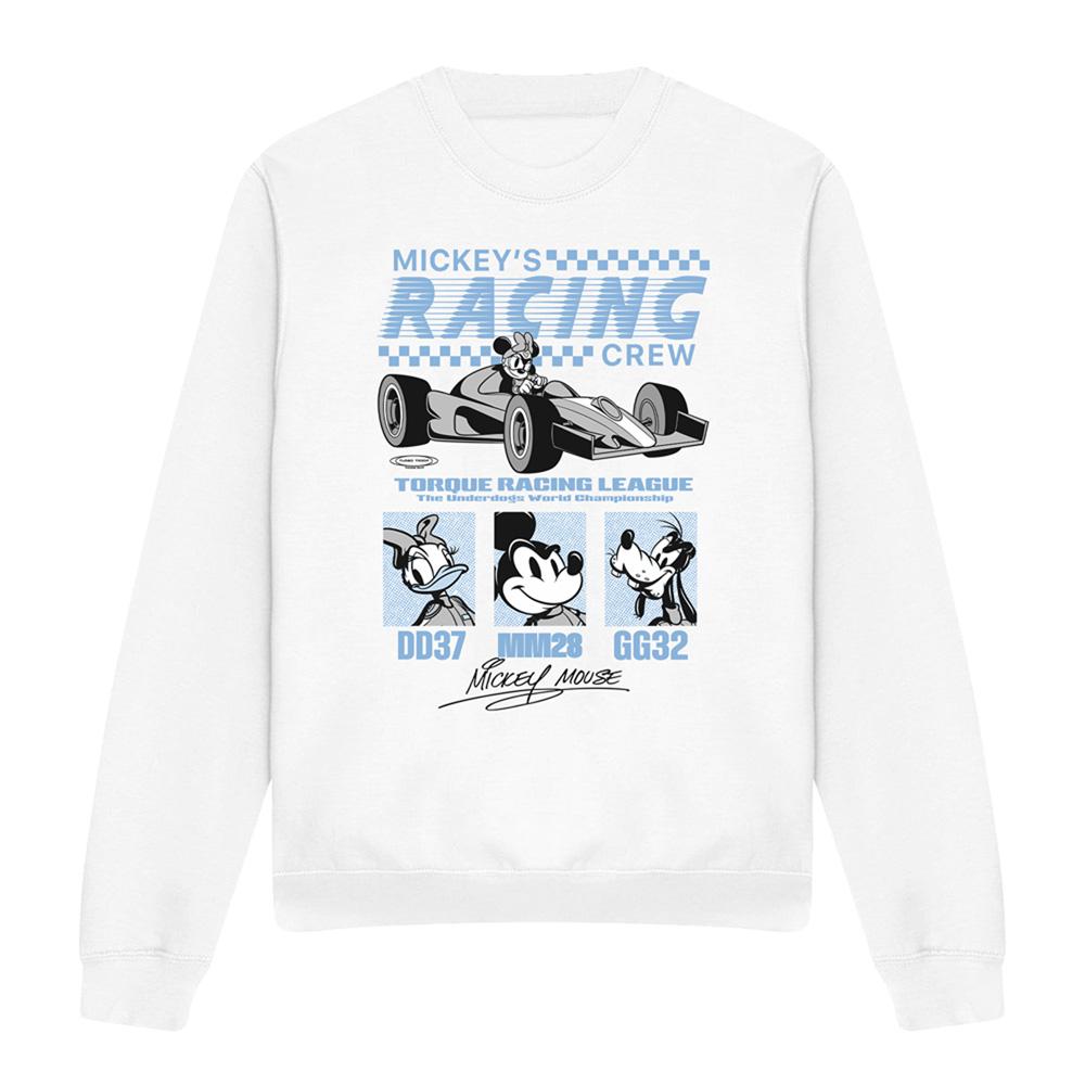 White - Front - Disney Unisex Adult Torque Racing League Sweatshirt