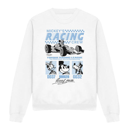 White - Front - Disney Unisex Adult Torque Racing League Sweatshirt