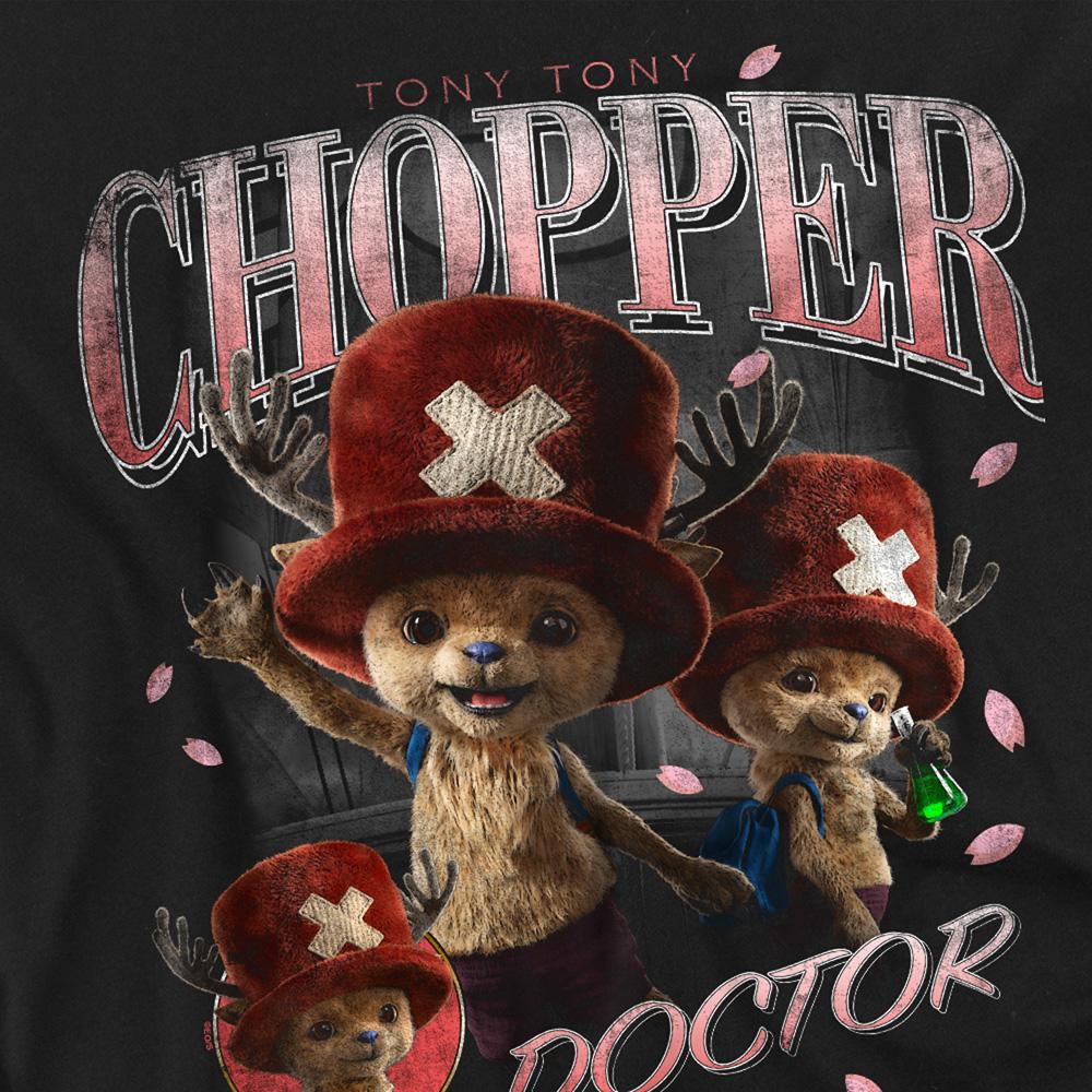 Black - Side - One Piece Unisex Adult Tony Tony Chopper Homage Long-Sleeved T-Shirt