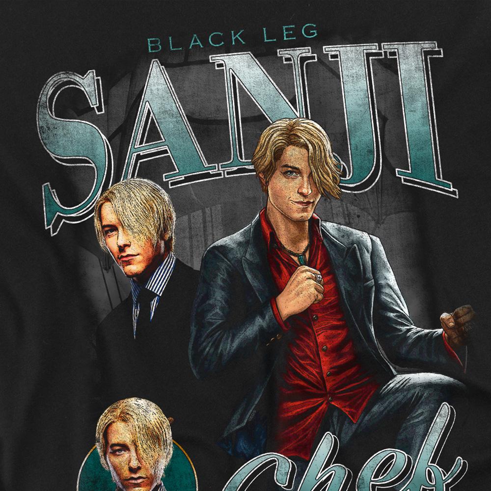 Black - Side - One Piece Unisex Adult Sanji Homage Long-Sleeved T-Shirt