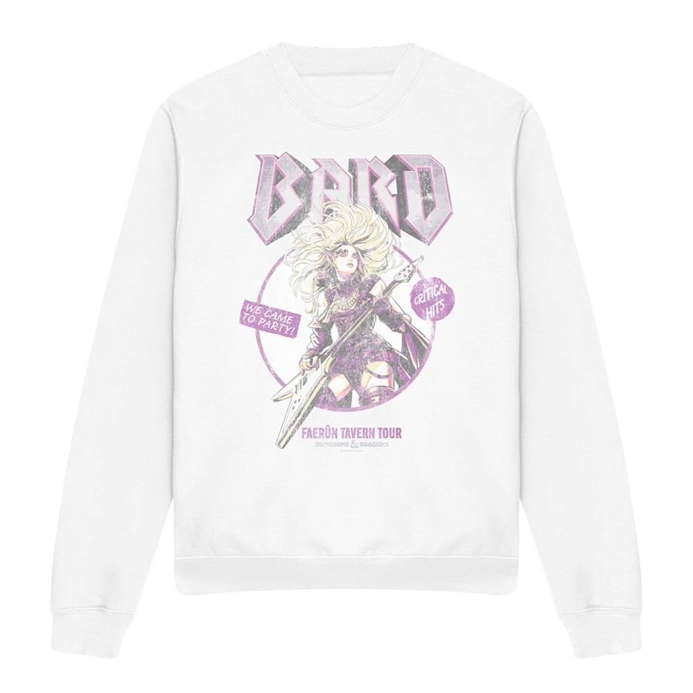 White - Front - Dungeons & Dragons Unisex Adult Bard Glam Rock Tour Sweatshirt