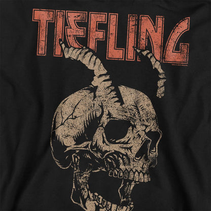 Black - Side - Dungeons & Dragons Unisex Adult Tiefling Skull Horns Sweatshirt