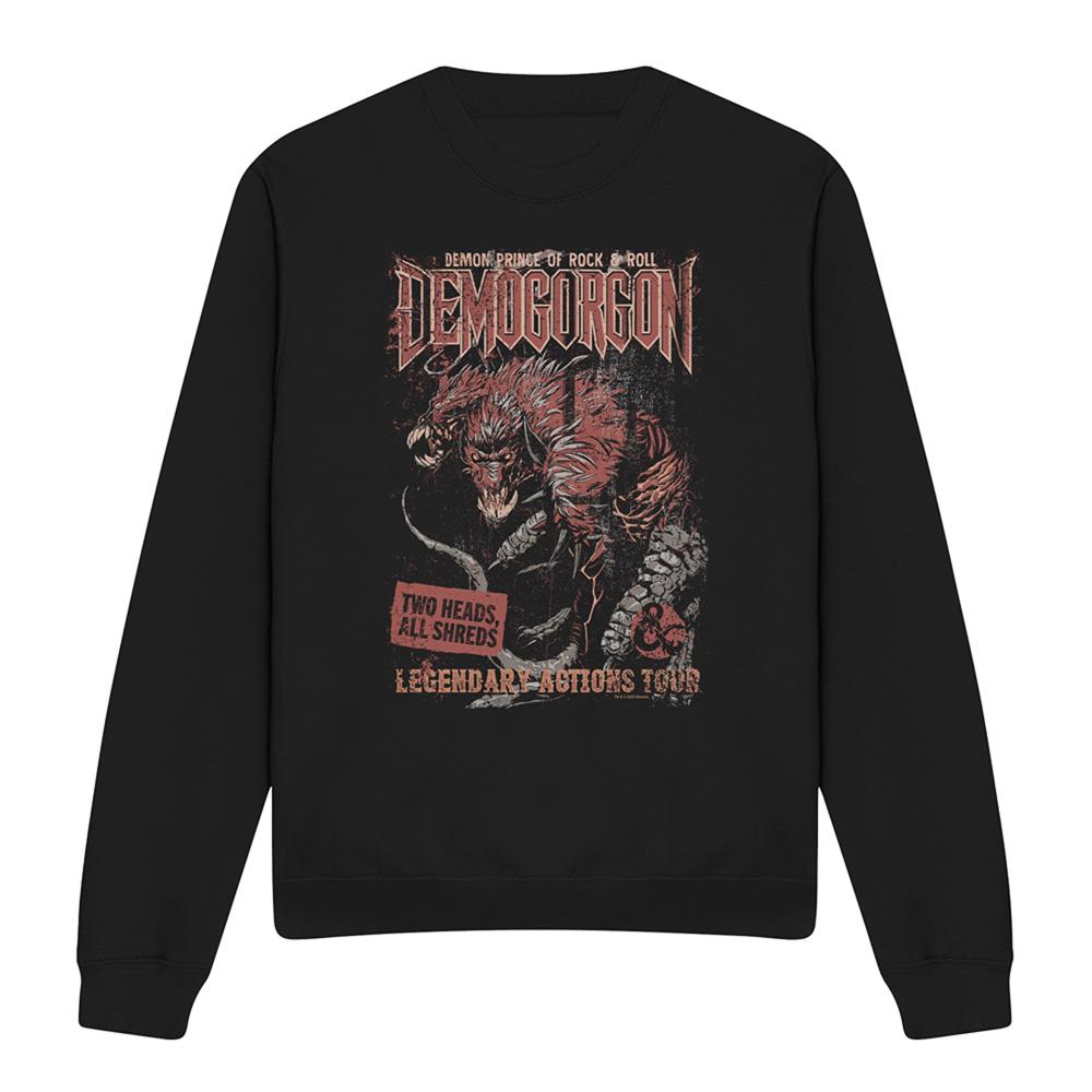 Black - Front - Dungeons & Dragons Unisex Adult Demogorgon Tour Sweatshirt