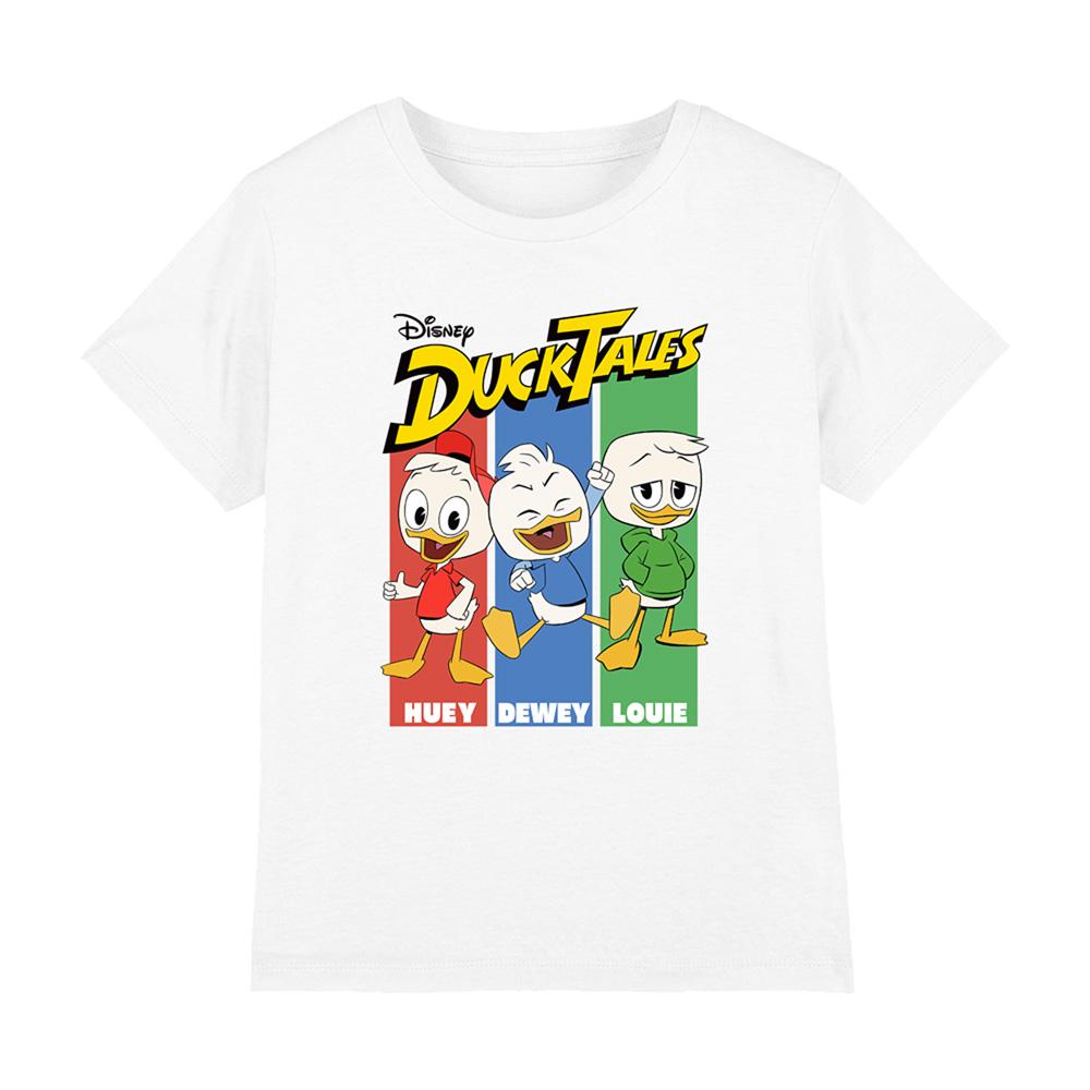 White - Front - DuckTales Childrens-Kids Huey Dewey Louie T-Shirt