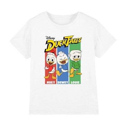 White - Front - DuckTales Childrens-Kids Huey Dewey Louie T-Shirt