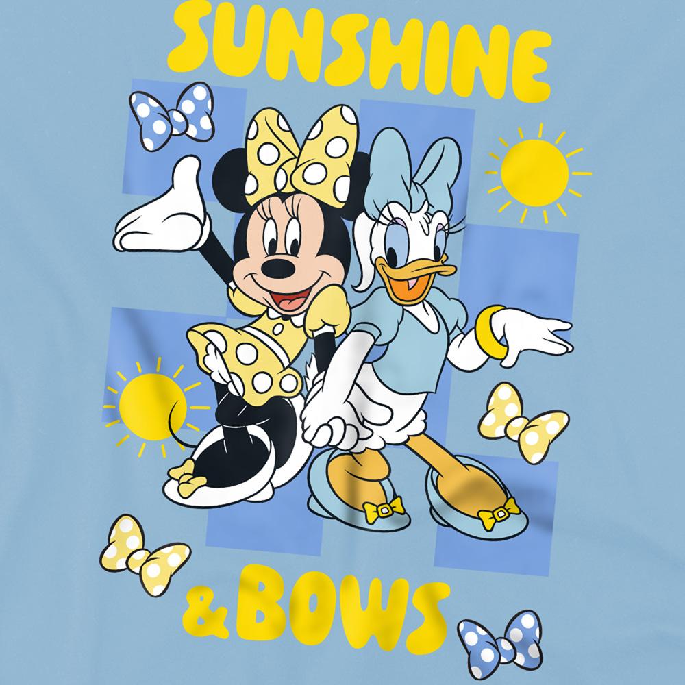 Light Blue - Side - Disney Childrens-Kids Sunshine & Bows Minnie Mouse & Daisy T-Shirt