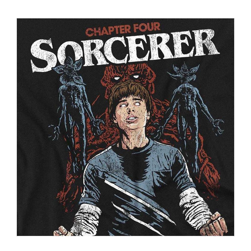Black - Side - Stranger Things Unisex Adult The Sorcerer Long-Sleeved T-Shirt