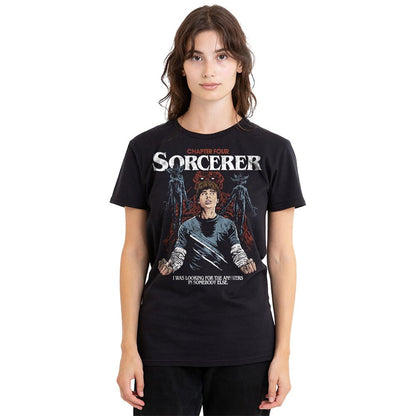 Black - Back - Stranger Things Womens-Ladies The Sorcerer T-Shirt
