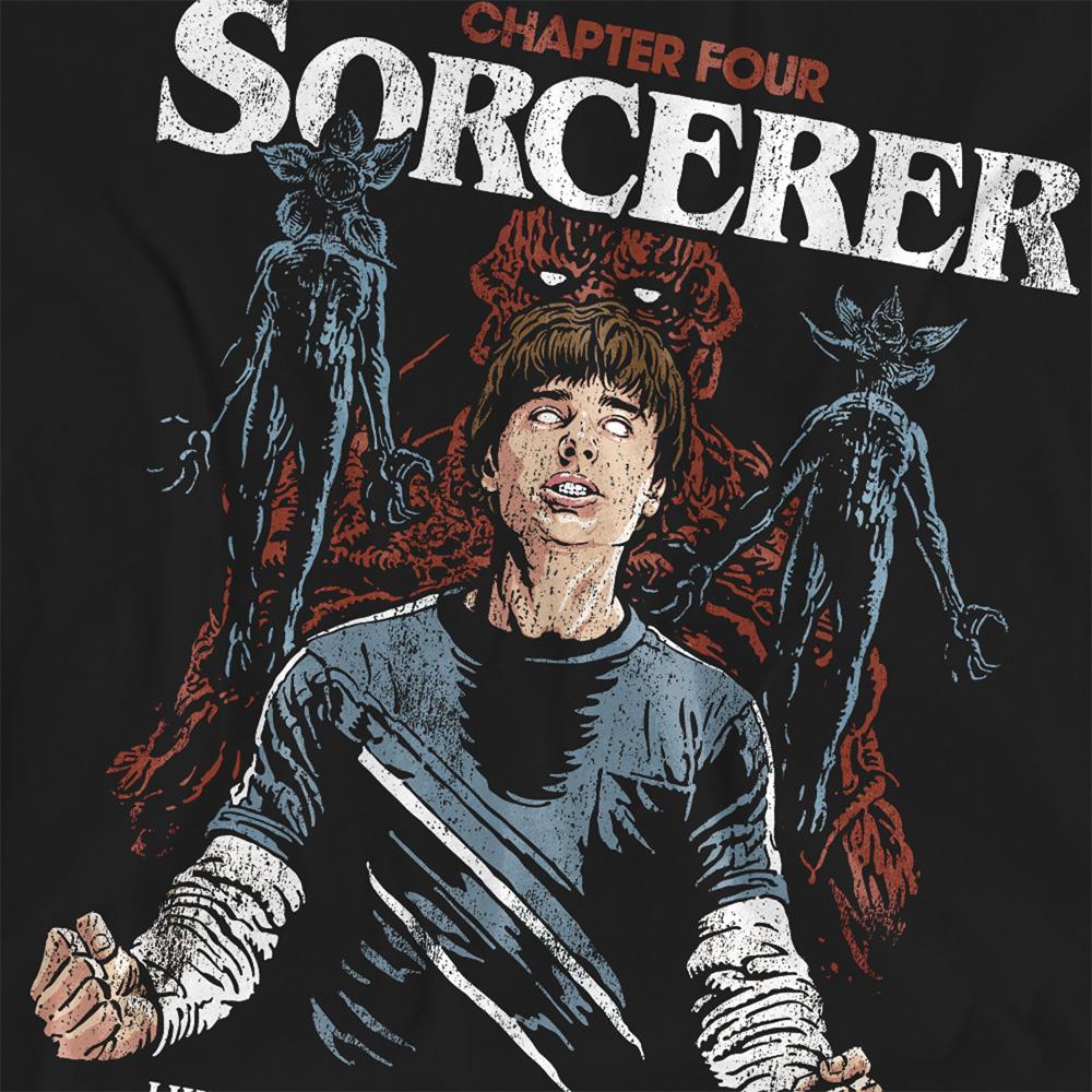 Black - Side - Stranger Things Womens-Ladies The Sorcerer T-Shirt
