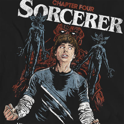 Black - Side - Stranger Things Womens-Ladies The Sorcerer T-Shirt