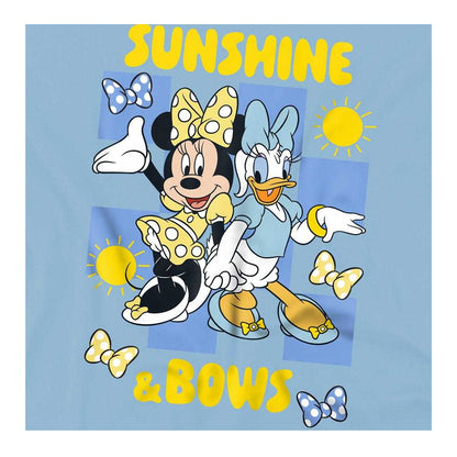 Light Blue - Side - Disney Childrens-Kids Sunshine & Bows Minnie Mouse & Daisy Sweatshirt