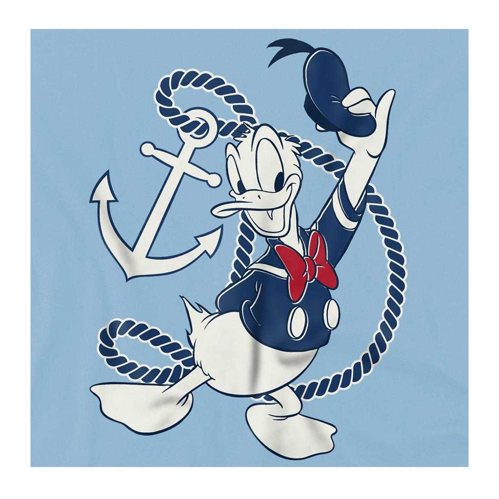 Light Blue - Side - Disney Childrens-Kids Donald Duck Anchor Sweatshirt