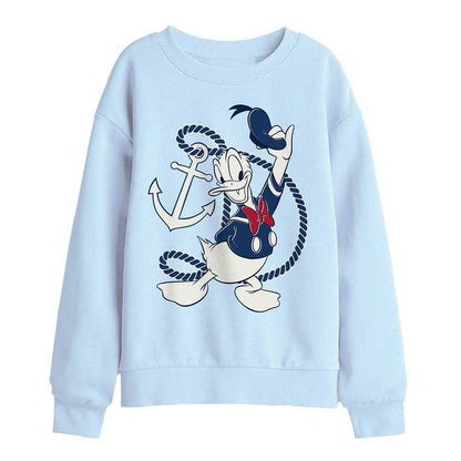 Light Blue - Front - Disney Childrens-Kids Donald Duck Anchor Sweatshirt