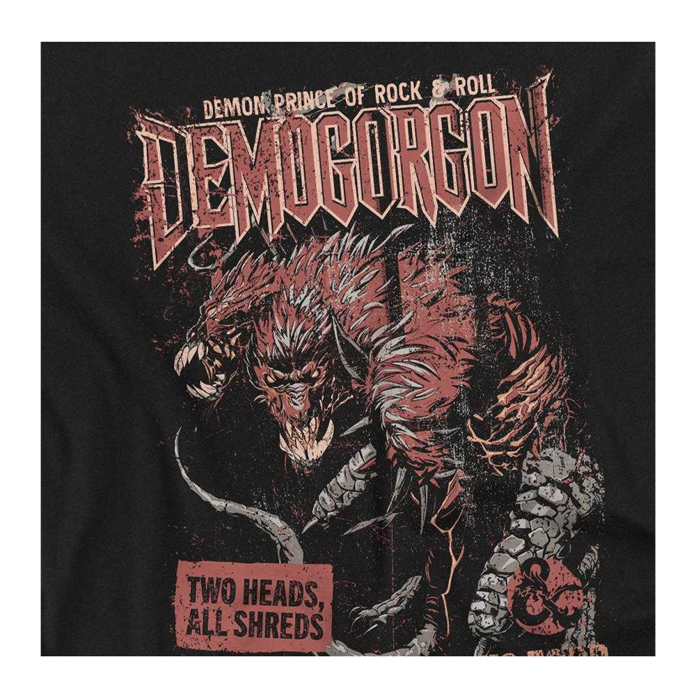 Black - Side - Dungeons & Dragons Unisex Adult Demogorgon Tour Long-Sleeved T-Shirt