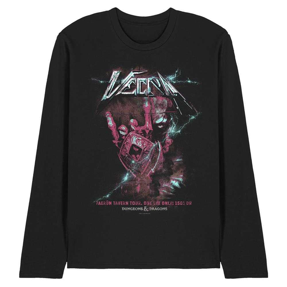 Black - Front - Dungeons & Dragons Unisex Adult Vecna Lightning Long-Sleeved T-Shirt