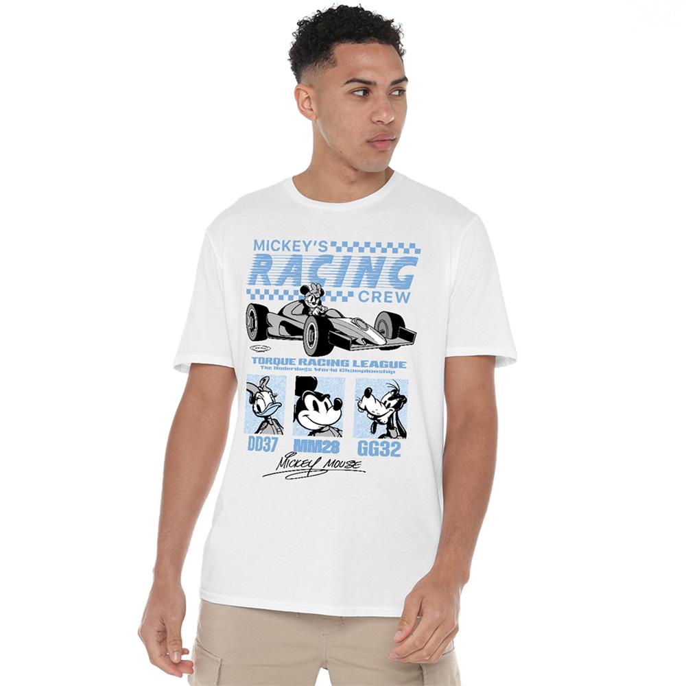 White - Back - Disney Unisex Adult Torque Racing League T-Shirt