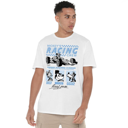 White - Back - Disney Unisex Adult Torque Racing League T-Shirt