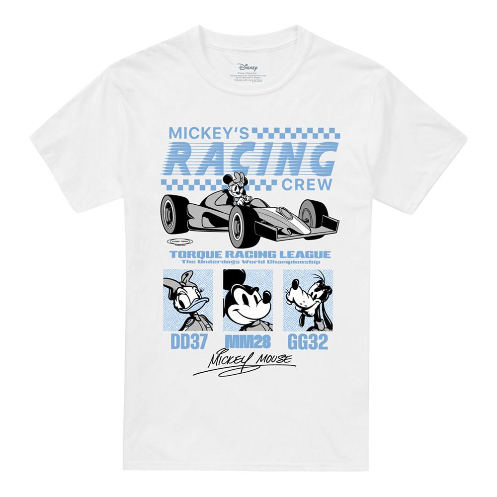 White - Front - Disney Unisex Adult Torque Racing League T-Shirt