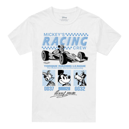 White - Front - Disney Unisex Adult Torque Racing League T-Shirt