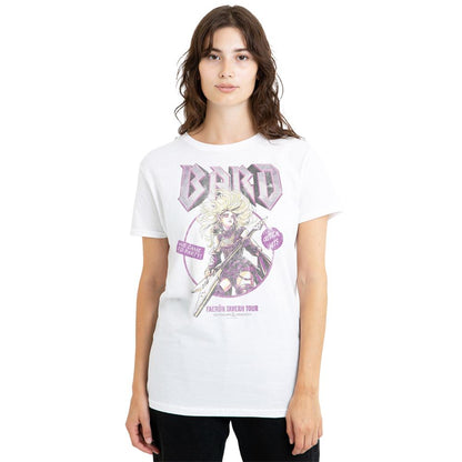 White - Back - Dungeons & Dragons Womens-Ladies Bard Glam Rock Tour T-Shirt