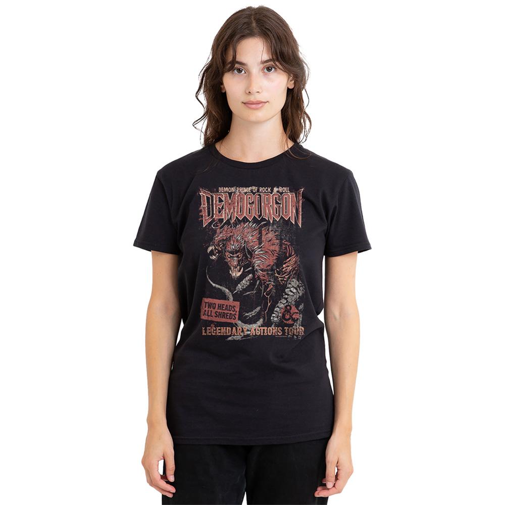 Black - Back - Dungeons & Dragons Womens-Ladies Demogorgon Tour T-Shirt