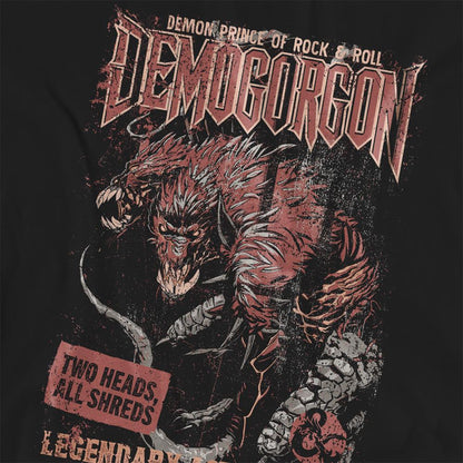 Black - Side - Dungeons & Dragons Womens-Ladies Demogorgon Tour T-Shirt