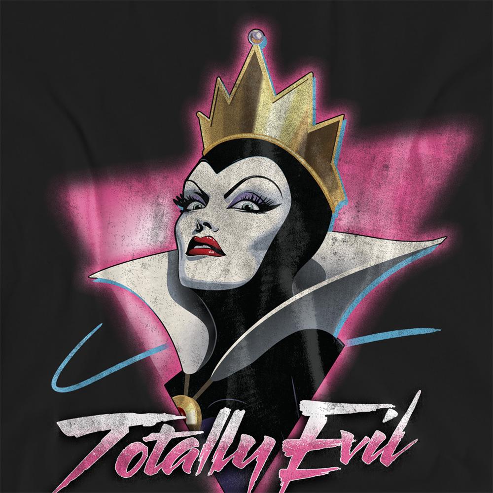 Black - Side - Snow White And The Seven Dwarfs Womens-Ladies Totally Evil T-Shirt