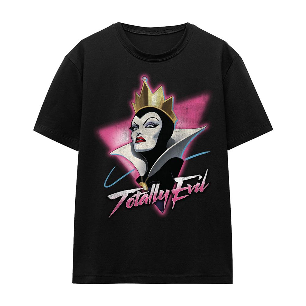 Black - Front - Snow White And The Seven Dwarfs Womens-Ladies Totally Evil T-Shirt
