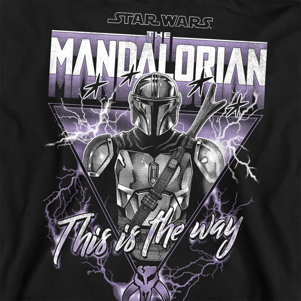 Black - Side - Star Wars: The Mandalorian Unisex Adult This Is The Way Heavy Metal Sweatshirt