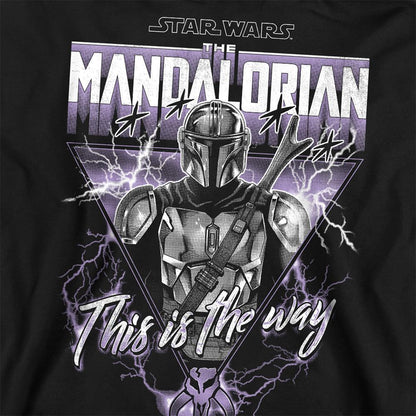 Black - Side - Star Wars: The Mandalorian Unisex Adult This Is The Way Heavy Metal Sweatshirt