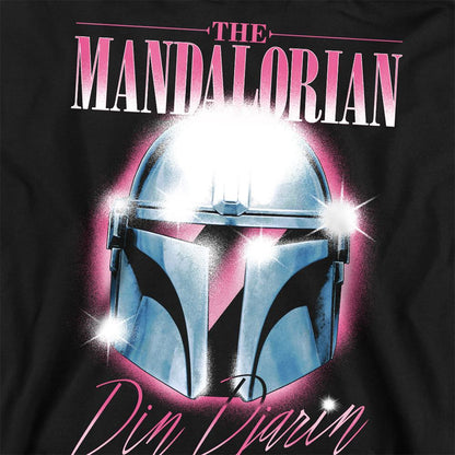Black - Side - Star Wars: The Mandalorian Unisex Adult Din Djarin 80 S Helmet Sweatshirt