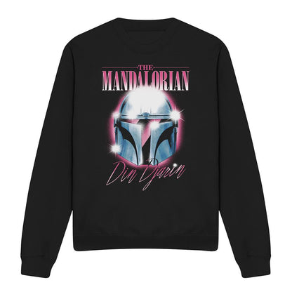Black - Front - Star Wars: The Mandalorian Unisex Adult Din Djarin 80 S Helmet Sweatshirt