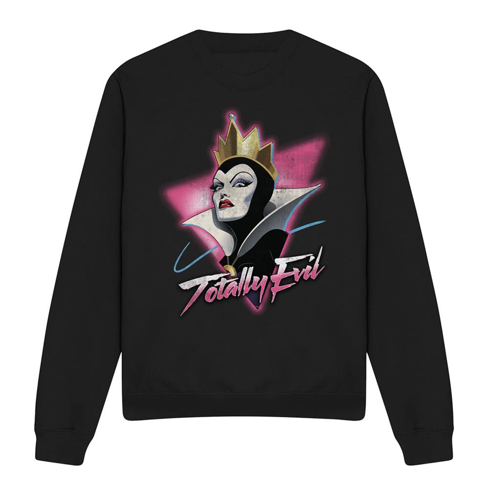 Black - Front - Snow White And The Seven Dwarfs Unisex Adult Totally Evil Sweatshirt