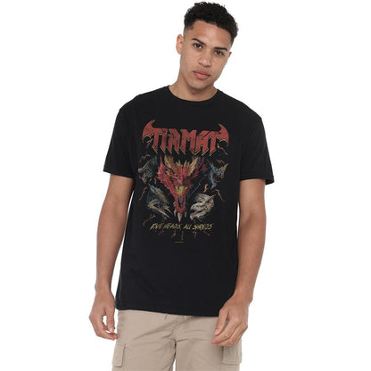Black - Lifestyle - Dungeons & Dragons Unisex Adult Five Heads Tiamat Dragon Long-Sleeved T-Shirt