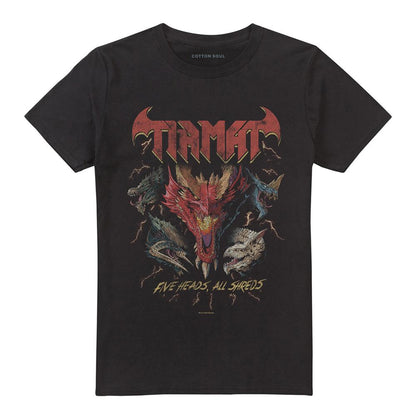 Black - Front - Dungeons & Dragons Unisex Adult Five Heads Tiamat Dragon Long-Sleeved T-Shirt