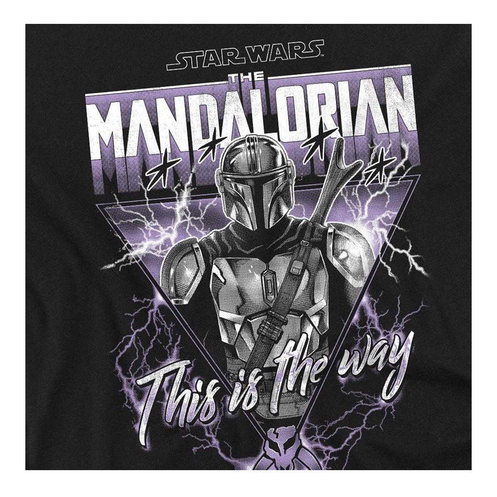 Black - Side - Star Wars: The Mandalorian Unisex Adult This Is The Way Heavy Metal Long-Sleeved T-Shirt