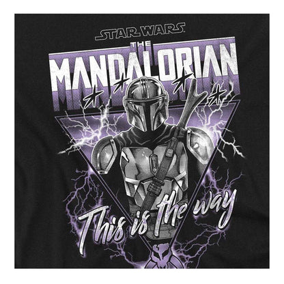 Black - Side - Star Wars: The Mandalorian Unisex Adult This Is The Way Heavy Metal Long-Sleeved T-Shirt
