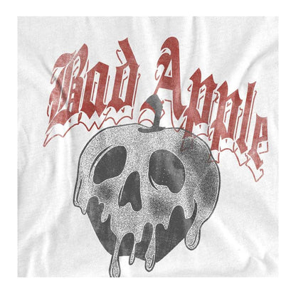 White - Side - Snow White And The Seven Dwarfs Unisex Adult Bad Apple Skull Long-Sleeved T-Shirt