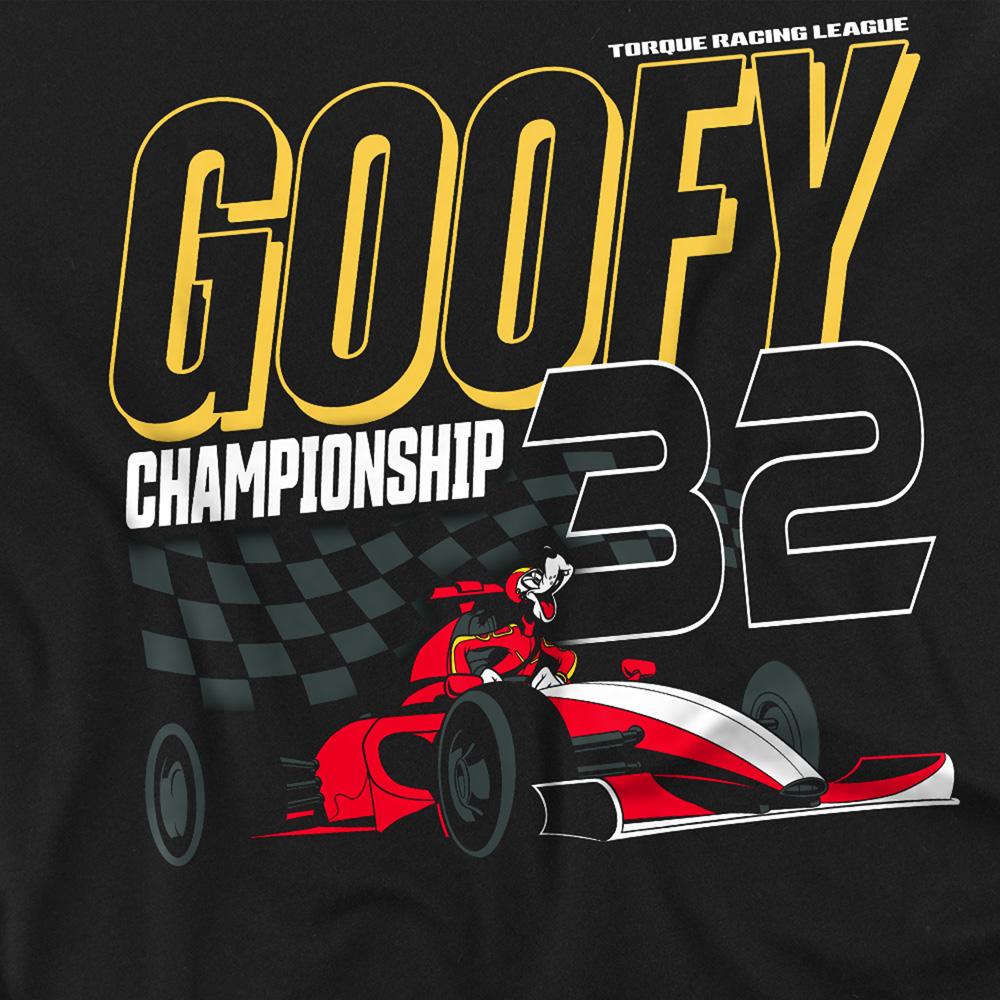 Black - Side - Disney Unisex Adult Monaco Goofy Racing T-Shirt